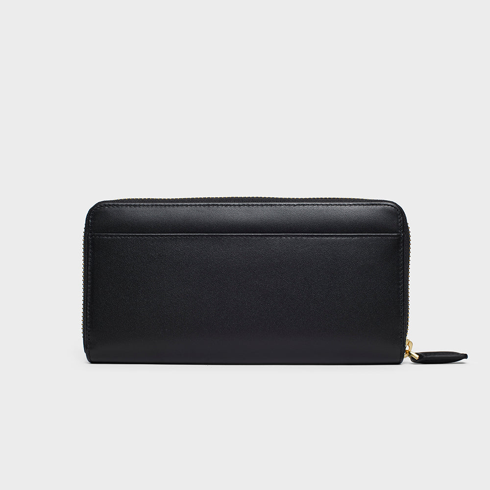 Organizer Long Zippy Wallet - N.149 - Black Smooth Nappa