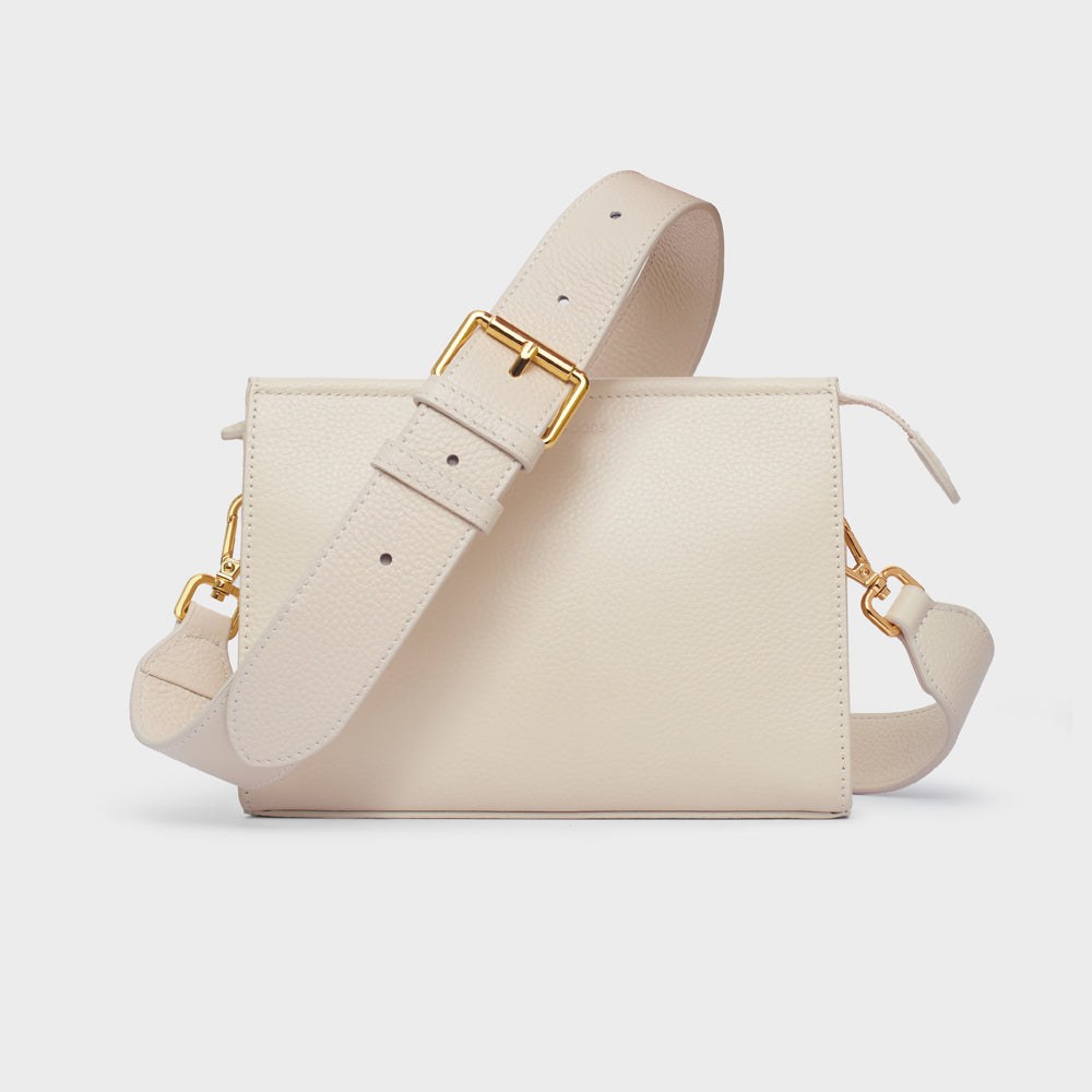 White cross body bag thick strap Clearance