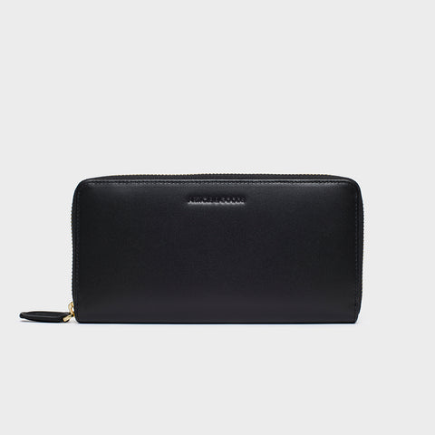 Organizer Long Zippy Wallet - N.149 - Black Smooth Nappa