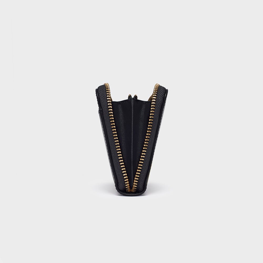Organizer Long Zippy Wallet - N.149 - Black Smooth Nappa