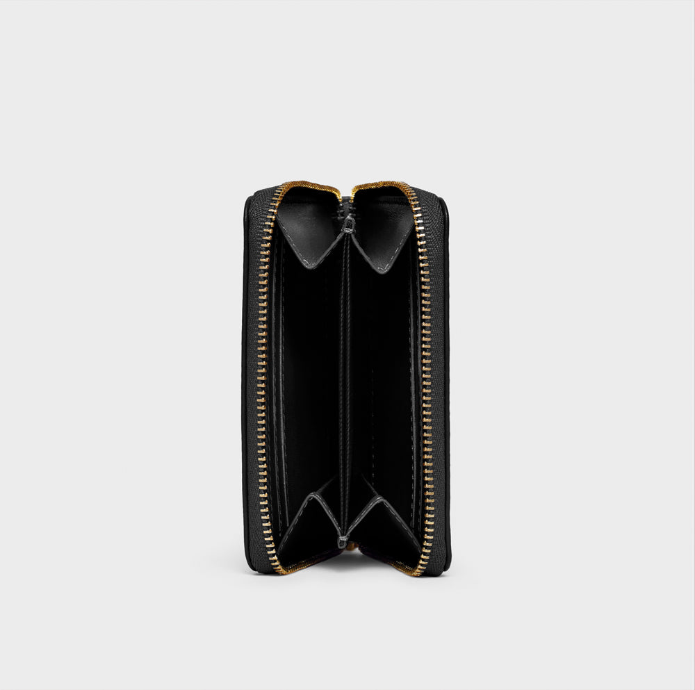 Small Zippy Wallet - N.108 - Black Smooth Nappa