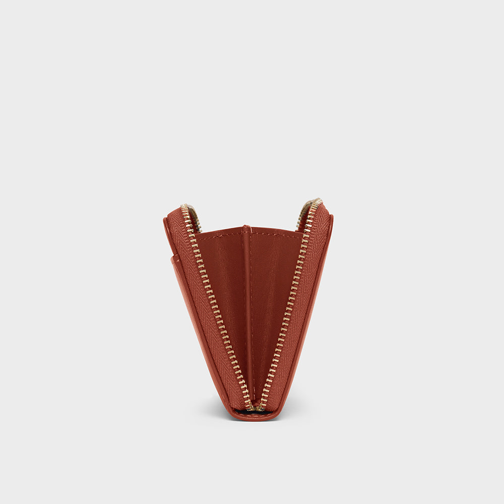 Small Zippy Wallet - N.109 - Mocha Brown Smooth Nappa