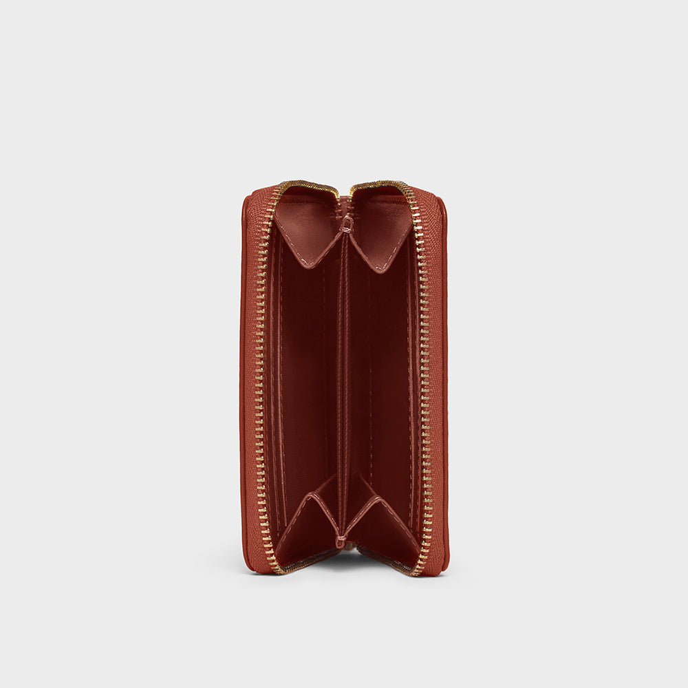 Small Zippy Wallet - N.109 - Mocha Brown Smooth Nappa